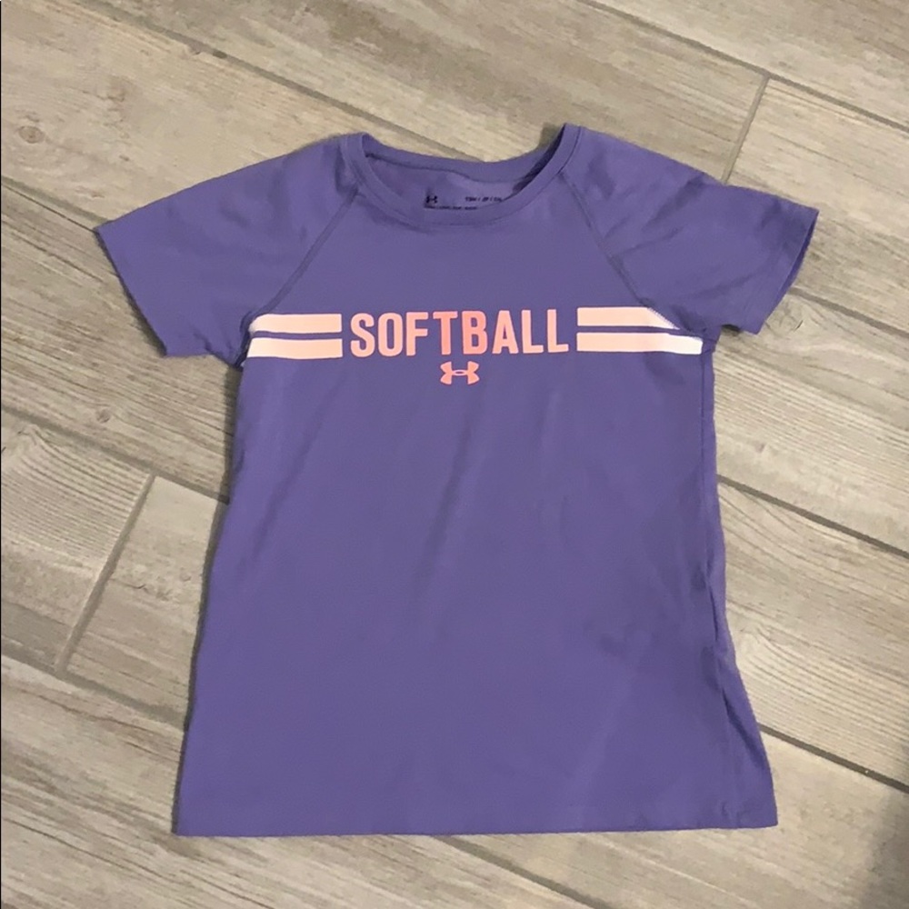 Under Armour girls softball t-shirt youth S